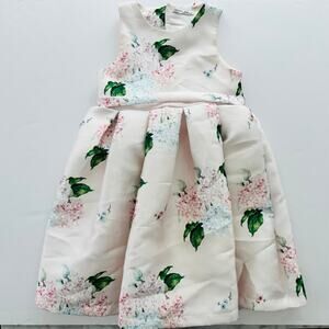 MAMA LUMA Girls Pink Dress Size 9-10 Hydrangea Floral Party Wedding Pageant
